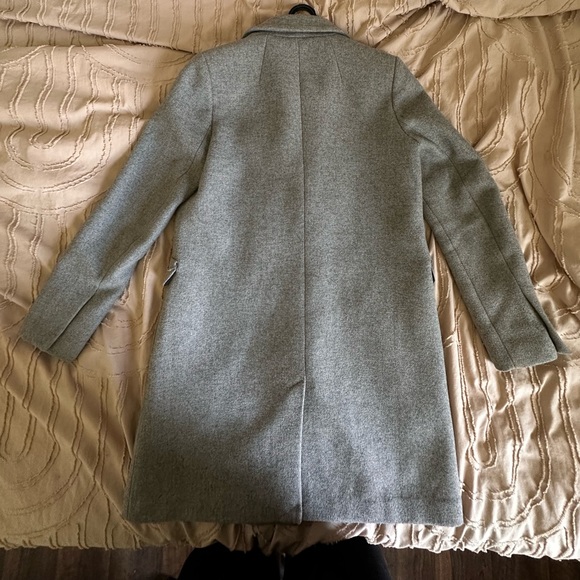 Size Large (L) Grey Zara Pea Coat - Picture 2 of 9